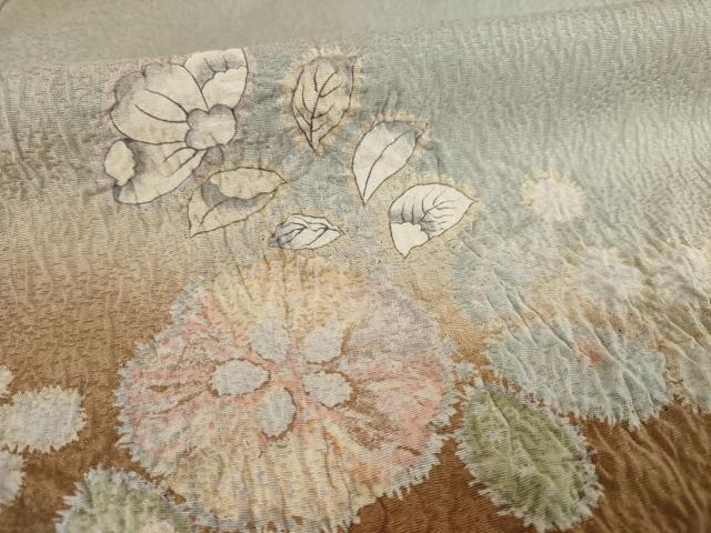 平和屋着物●訪問着　辻が花　絞り　暈し染め　正絹　逸品　AABF1798ck