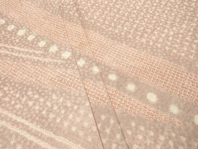 平和屋着物●訪問着　総絞り　斜縞　正絹　逸品　AABF1801ck