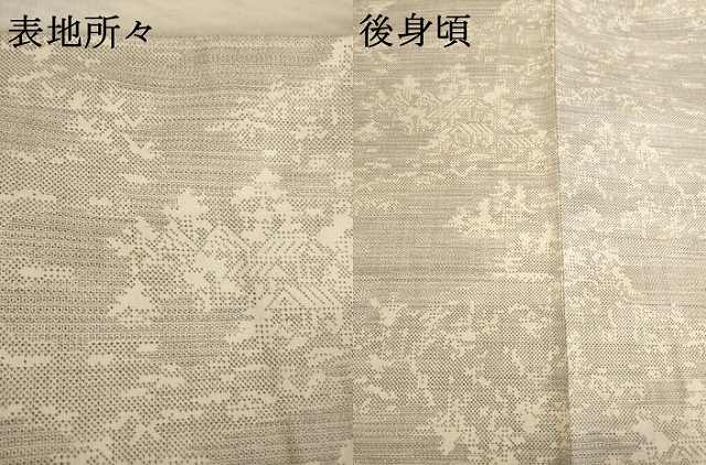 平和屋着物●本場大島紬　200亀甲　カタス7マルキ　風景文　正絹　逸品　AABF1802ck 平和屋着物○本場大島紬 200亀甲 カタス7マルキ 風景文 正絹 逸品