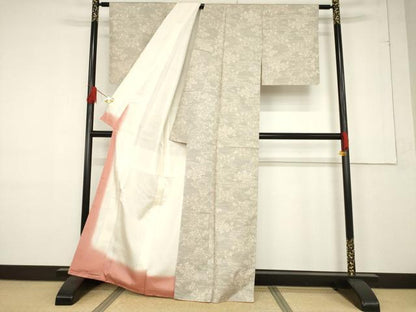 平和屋着物●本場大島紬　200亀甲　カタス7マルキ　風景文　正絹　逸品　AABF1802ck