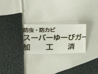 平和屋着物●訪問着　霞文　暈し染め　鬼しぼ縮緬　正絹　逸品　AABF1804ck
