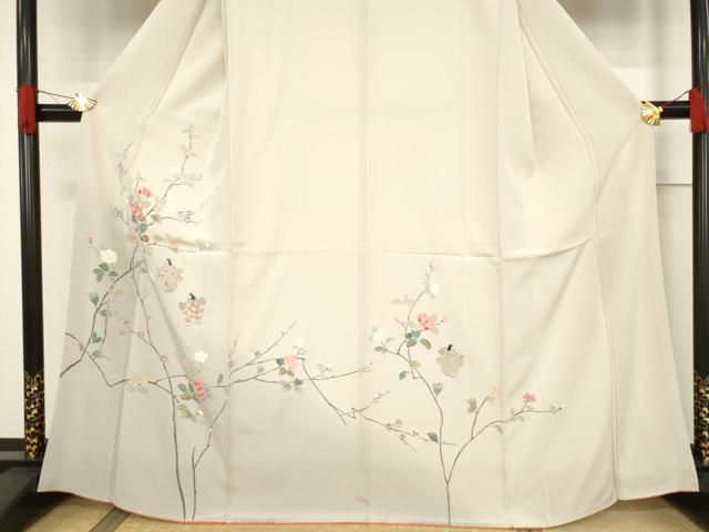 平和屋着物●訪問着　友禅　女人花文　正絹　逸品　AABF1807ck 平和屋着物○訪問着 友禅 女人花文 正絹 逸品 AABF1807ck