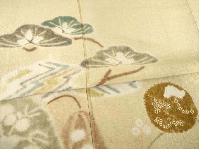 平和屋着物●十日町　名門　滝泰謹製　訪問着　絞り　吉祥花丸文　正絹　逸品　AABF1810ck