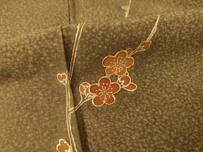 平和屋着物●訪問着　駒刺繍　飾花文　暈し染め　金彩　正絹　逸品　AABF1815ck