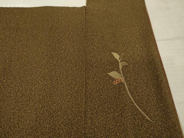 平和屋着物●訪問着　駒刺繍　飾花文　暈し染め　金彩　正絹　逸品　AABF1815ck