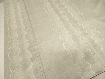 平和屋着物●本場大島紬　白大島　カタス7マルキ　よろけ間道　正絹　逸品　AABF1816ck