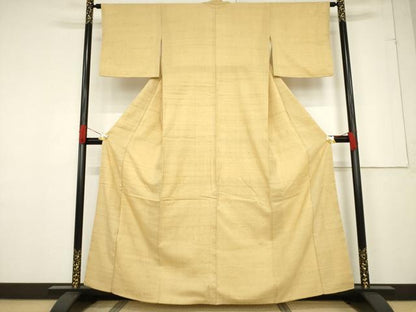 平和屋着物●染織の名門　しょうざん  生紬　飴色　正絹　逸品　AABF1818ck