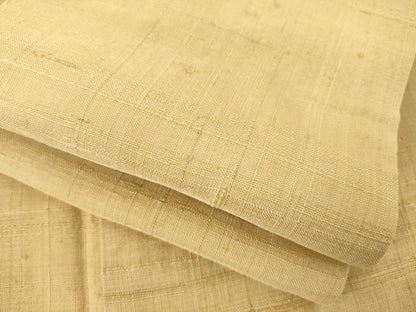 平和屋着物●染織の名門　しょうざん  生紬　飴色　正絹　逸品　AABF1818ck