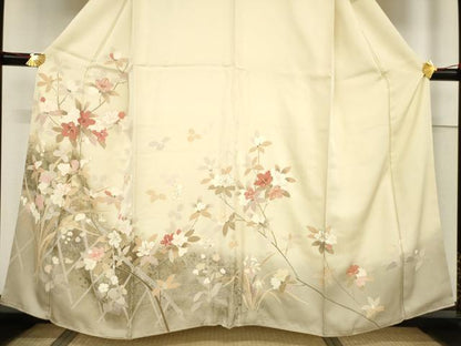 平和屋着物●訪問着　枝花文　金彩　正絹　逸品　AABF1819ck