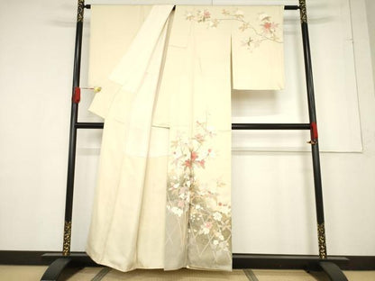 平和屋着物●訪問着　枝花文　金彩　正絹　逸品　AABF1819ck