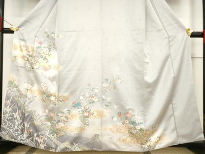 平和屋着物●訪問着　花車文　暈し染め　正絹　逸品　AABF1820ck