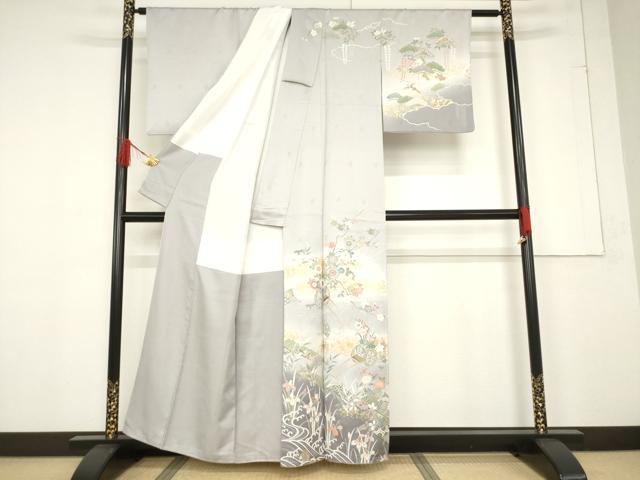 平和屋着物○訪問着 花車文 暈し染め 正絹 逸品 AABF1820ck