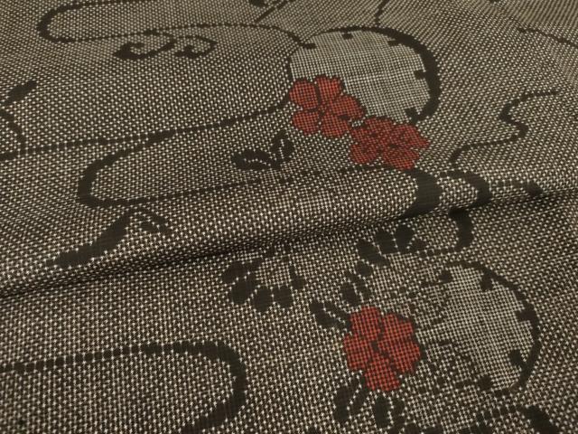 平和屋着物●本場大島紬　一元7マルキ　雪輪花文　正絹　逸品　AABF1821ck