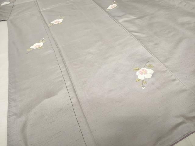 平和屋着物●上質な紬　舞花文　正絹　逸品　AABF1825ck