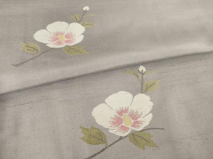 平和屋着物●上質な紬　舞花文　正絹　逸品　AABF1825ck