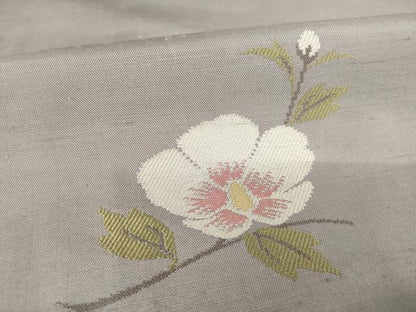 平和屋着物●上質な紬　舞花文　正絹　逸品　AABF1825ck