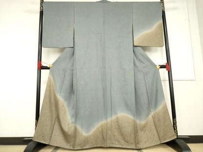 平和屋着物●訪問着　箔散らし鹿の子文様　暈し染め　金彩　鈴乃屋扱い　正絹　逸品　AABF1827ck