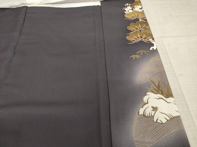 平和屋着物●豪華色留袖　駒刺繍　吉祥花文　松　金彩　正絹　逸品　AABF1830ck 平和屋着物○豪華色留袖 駒刺繍 吉祥花文 松 金彩 正絹 逸品