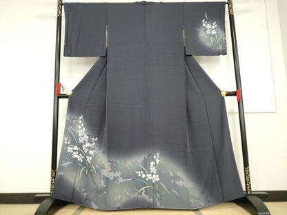 平和屋着物●訪問着　草花文　暈し染め　正絹　逸品　未使用　AABF1832ck