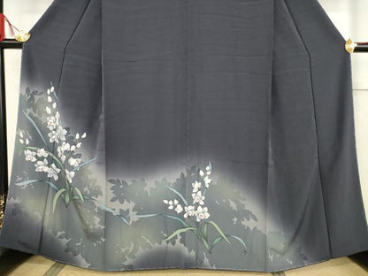 平和屋着物●訪問着　草花文　暈し染め　正絹　逸品　未使用　AABF1832ck