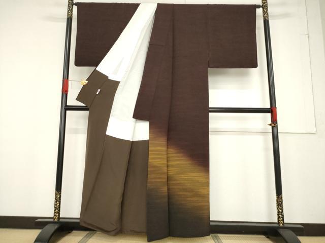 平和屋着物○訪問着 霞文 暈し染め 正絹 逸品 AABF1834ck