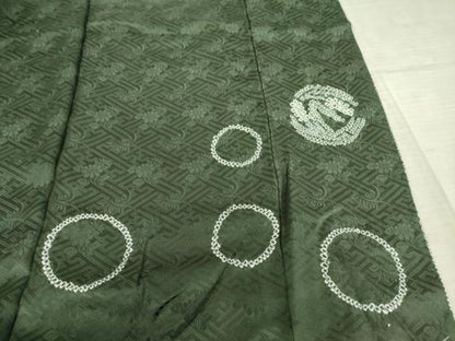 平和屋着物●訪問着 総絞り 刺繍 亀甲兎花文 暈し染め 金糸 正絹 逸品 未使用 AABF1839ck