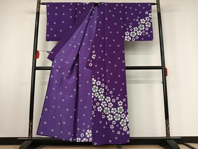 平和屋着物▽訪問着 単衣 舞花文 洗える着物 AABF1847jh