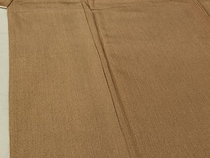 平和屋着物▽江戸小紋 単衣 作家物 万筋 伽羅色×国防色 正絹 逸品 AABF1848jh