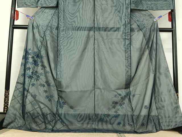 平和屋着物▽訪問着 無双 紗袷 紗×紗 籬枝葉文 金彩 上代38万 仮絵羽 正絹 逸品 AABF1849jh