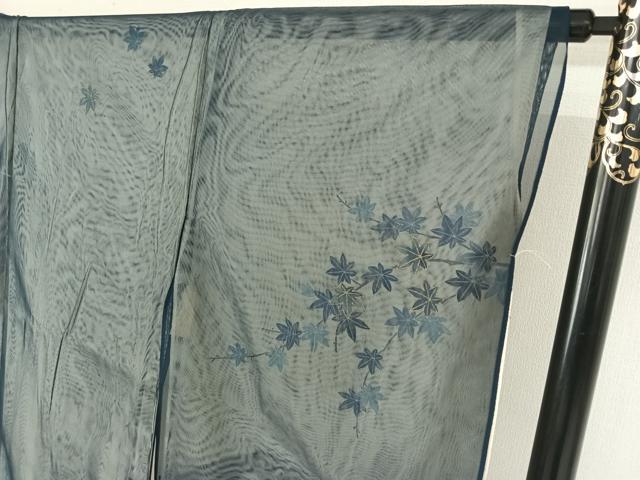 平和屋着物▽訪問着 無双 紗袷 紗×紗 籬枝葉文 金彩 上代38万 仮絵羽 正絹 逸品 AABF1849jh