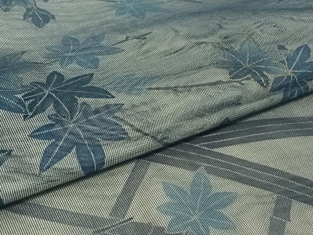 平和屋着物▽訪問着 無双 紗袷 紗×紗 籬枝葉文 金彩 上代38万 仮絵羽 正絹 逸品 AABF1849jh