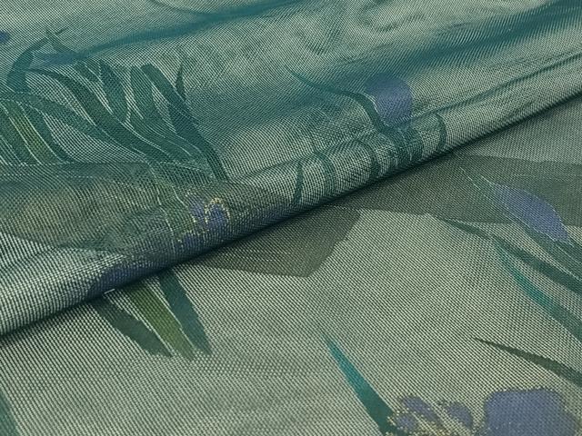 平和屋着物▽訪問着 無双 紗袷 紗×紗 流水杜若文 金彩 上代28万 仮絵羽 正絹 逸品 AABF1850jh