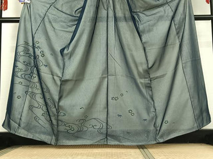 平和屋着物▽訪問着 無双 紗袷 紗×紗 立波文 金彩 上代38万 仮絵羽 正絹 逸品 未使用 AABF1851jh