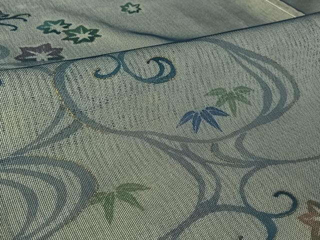 平和屋着物▽訪問着 無双 紗袷 紗×紗 立波文 金彩 上代38万 仮絵羽 正絹 逸品 未使用 AABF1851jh
