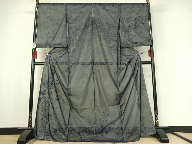 平和屋着物▽訪問着 無双 紗袷 紗×紗 流水枝葉文 金彩 上代38万 仮絵羽 正絹 逸品 未使用 AABF1852jh