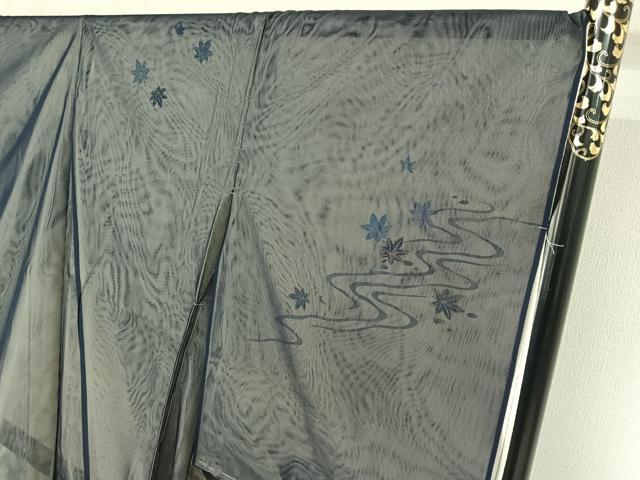 平和屋着物▽訪問着 無双 紗袷 紗×紗 流水枝葉文 金彩 上代38万 仮絵羽 正絹 逸品 未使用 AABF1852jh