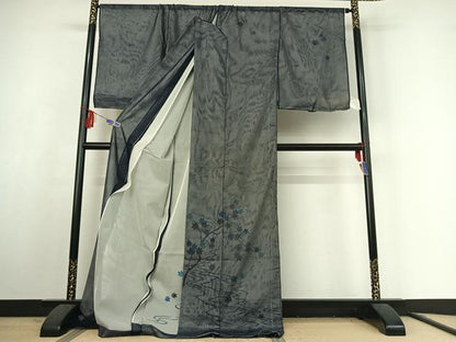 平和屋着物▽訪問着 無双 紗袷 紗×紗 流水枝葉文 金彩 上代38万 仮絵羽 正絹 逸品 未使用 AABF1852jh