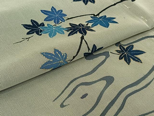 平和屋着物▽訪問着 無双 紗袷 紗×紗 流水枝葉文 金彩 上代38万 仮絵羽 正絹 逸品 未使用 AABF1852jh
