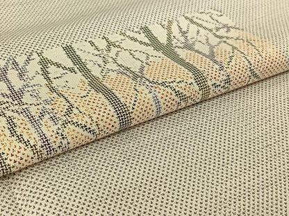 平和屋着物▽本場大島紬 単衣 白大島 樹林文 正絹 逸品 AABF1853jh