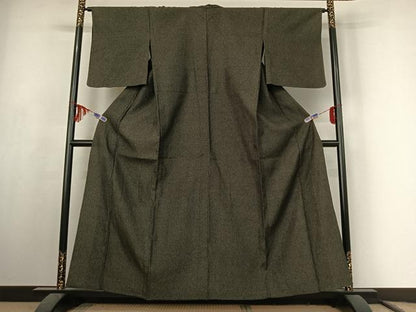 平和屋着物▽上質な小紋 単衣 霞文 暈し染め 正絹 逸品 AABF1859jh