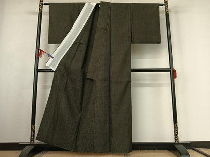 平和屋着物▽上質な小紋 単衣 霞文 暈し染め 正絹 逸品 AABF1859jh
