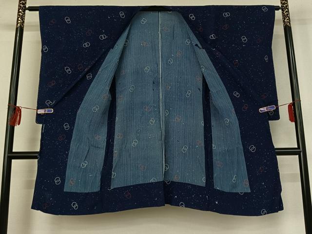 平和屋着物▽道行コート スリーシーズン 春夏秋 塵除け 丸文 正絹 逸品 AABF1862jh
