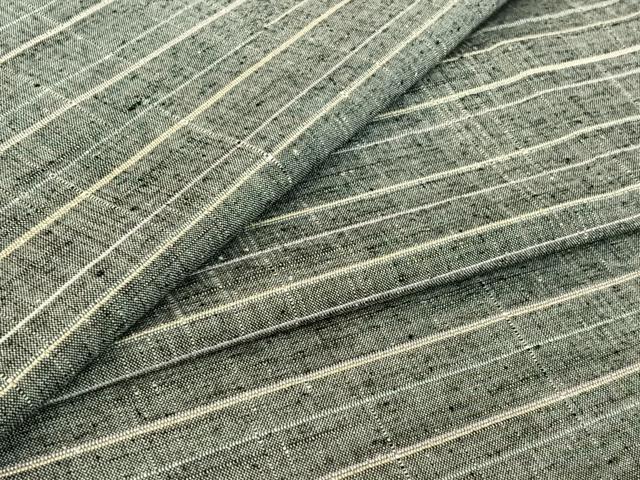 平和屋着物▽上質な紬 単衣 横段文 正絹 逸品 AABF1867jh