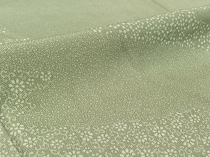 平和屋着物▽江戸小紋　訪問着　単衣　花唐草文　正絹　逸品　AABF1868jh