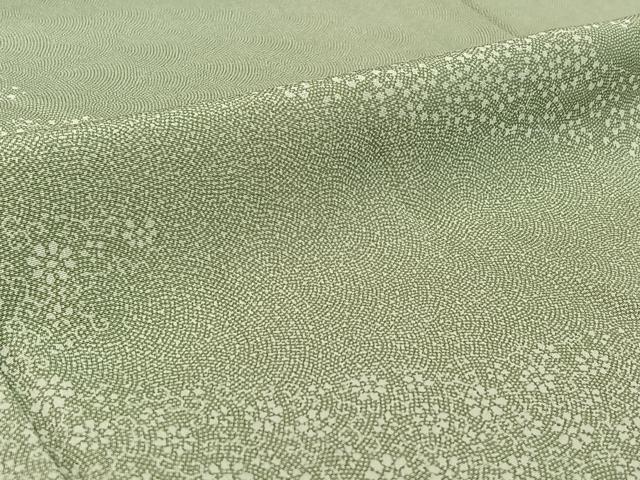 平和屋着物▽江戸小紋　訪問着　単衣　花唐草文　正絹　逸品　AABF1868jh
