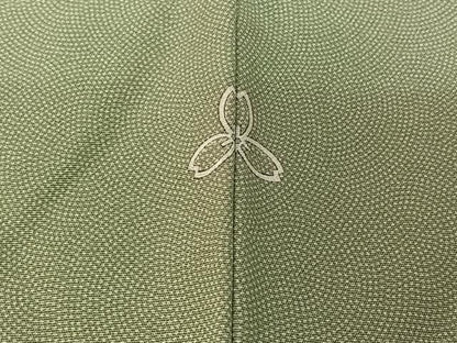 平和屋着物▽江戸小紋　訪問着　単衣　花唐草文　正絹　逸品　AABF1868jh