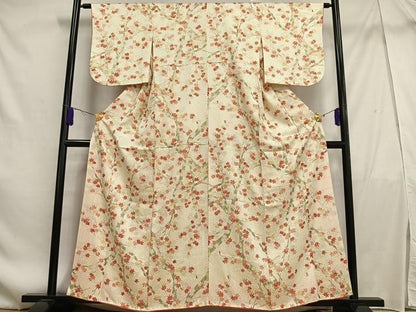 平和屋着物■上質な小紋 楓文 正絹 逸品 AABF1926oa