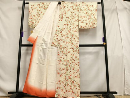 平和屋着物■上質な小紋 楓文 正絹 逸品 AABF1926oa