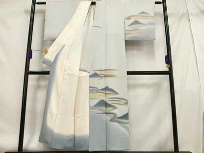 平和屋着物■訪問着 遠山文 暈し染め 正絹 逸品 AABF1928oa