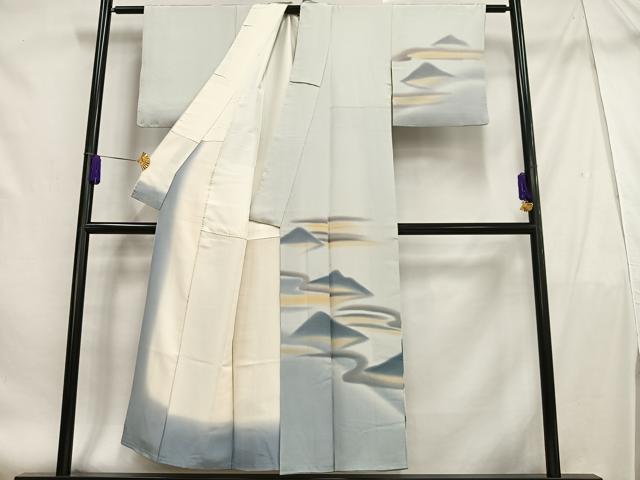 平和屋着物■訪問着 遠山文 暈し染め 正絹 逸品 AABF1928oa